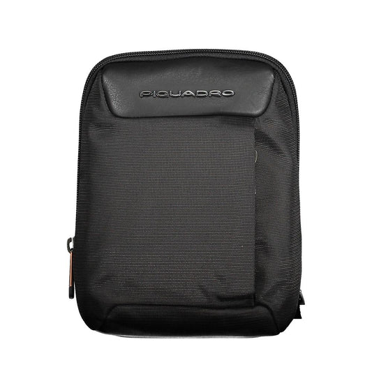 Piquadro Black Recycled Polyethylene Men Shoulder Bag