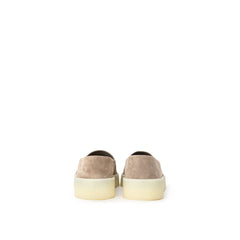 Gray Leather Loafer