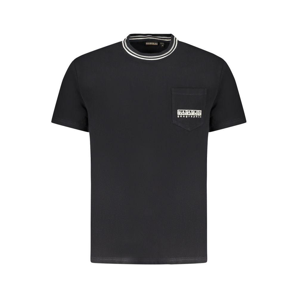 Napapijri Black Cotton T-Shirt