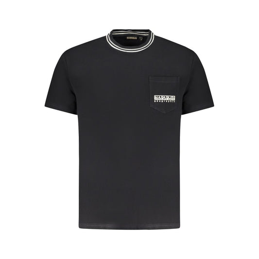 Napapijri Black Cotton T-Shirt