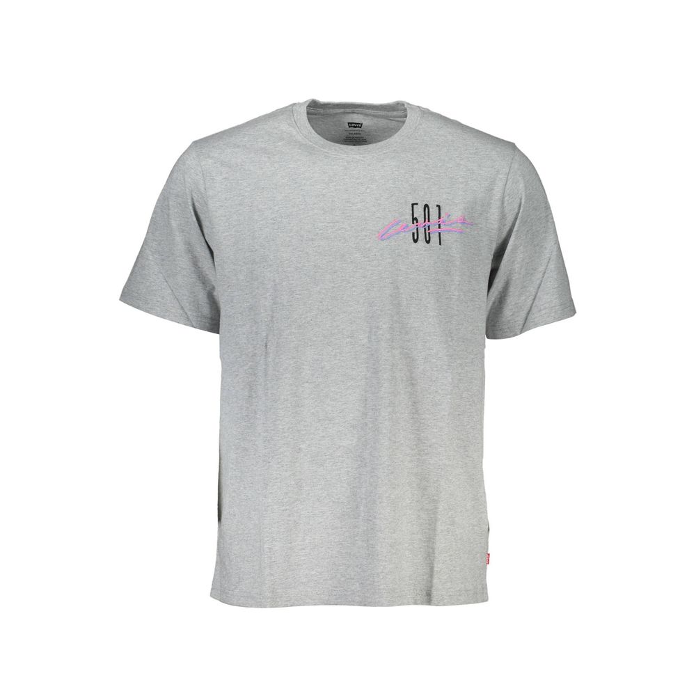 Levi's Gray Cotton Men T-Shirt