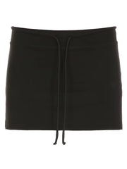 Chic Vintage Lace-Up Mini Skirt - Sexy Retro A-Line Casual Bottoms